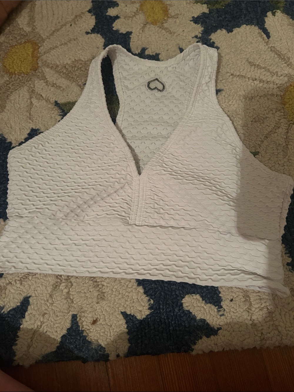 Booty by Brabants White Textured Racerback Bralette